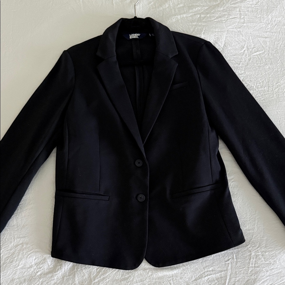 Lands' End Classic Black Blazer